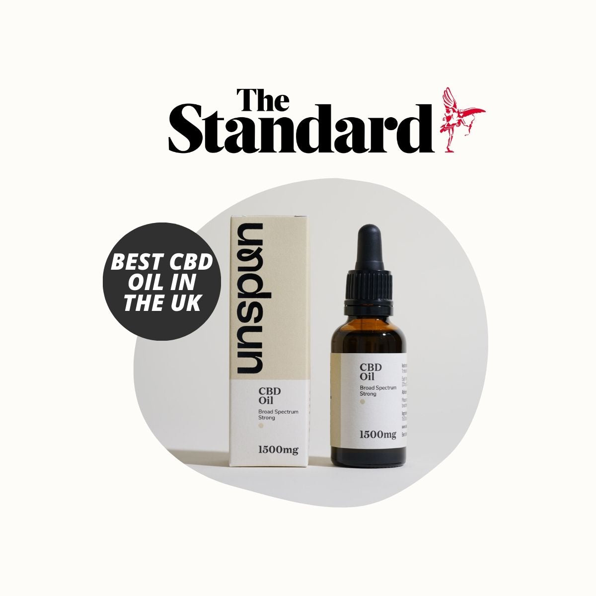 Unspun featured as the UK's Top CBD Oil by The Standard