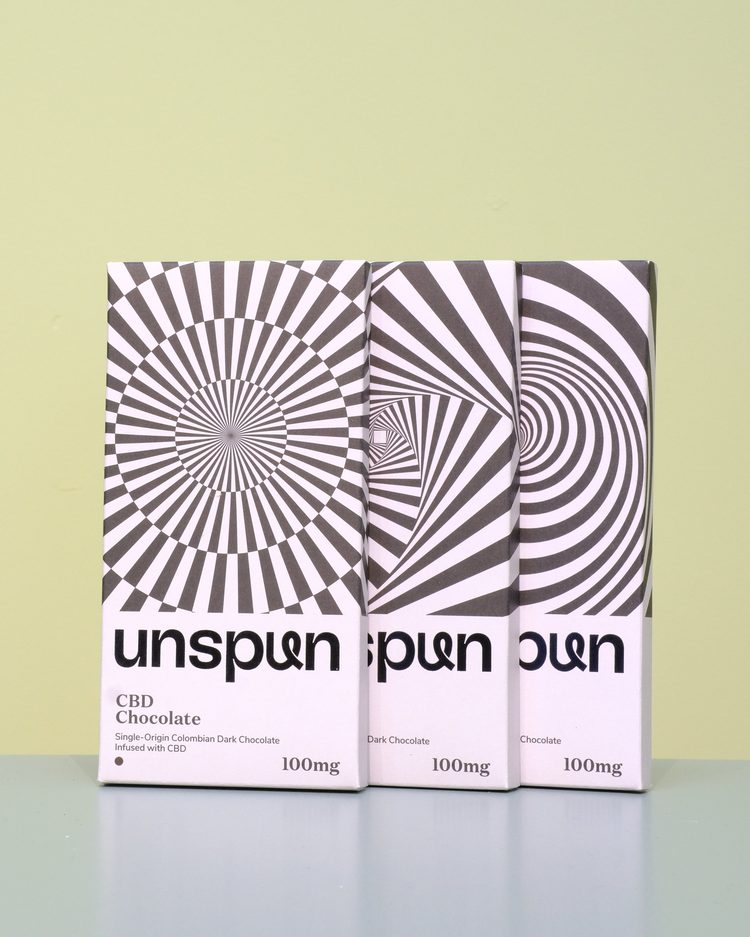 Unspun Colombian dark CBD chocolate bar