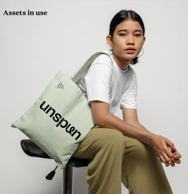 Unspun branded shopping bag