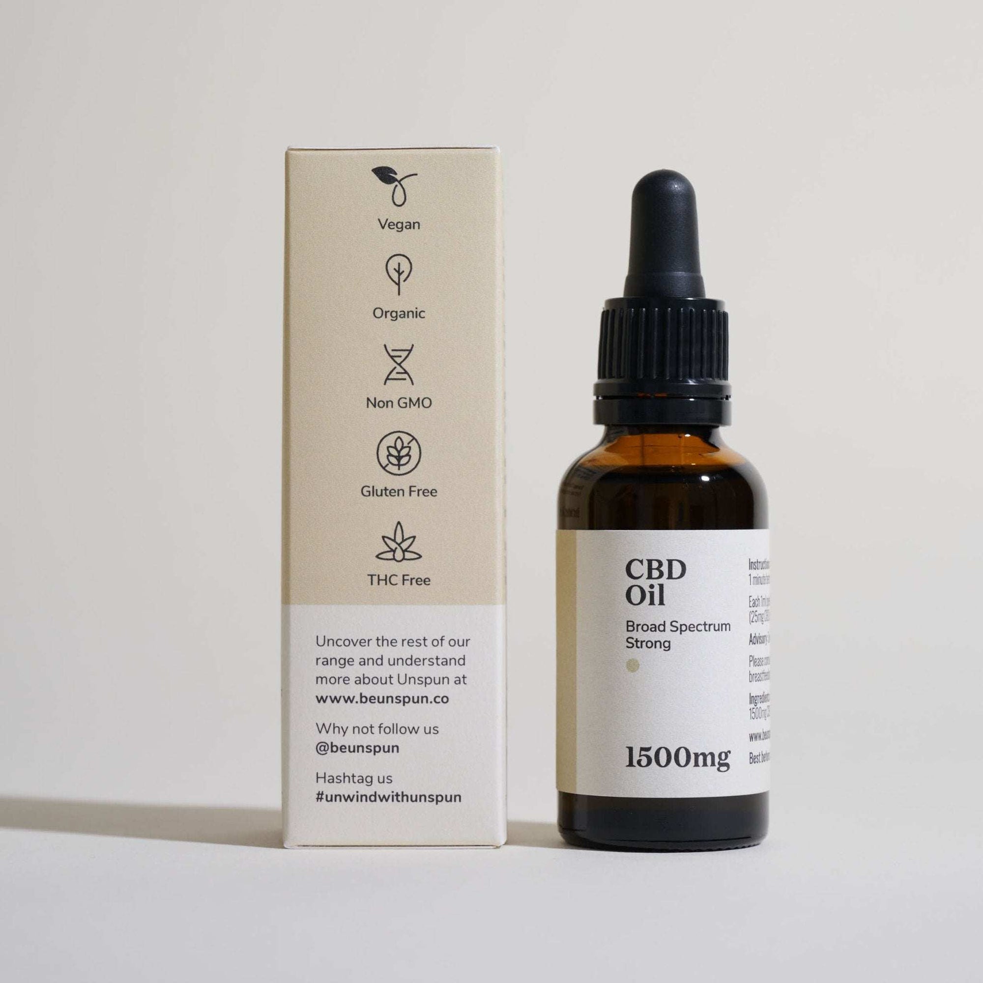 Unspun Broad Spectrum CBD Oil - All Oil products together 